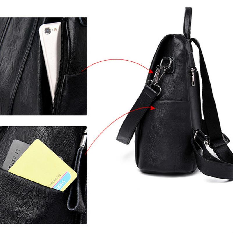 Женская сумка-рюкзак Женская сумка через плечо Противоугонный рюкзак Модный повседневный студенческий рюкзак