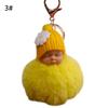 Cute Sleeping Baby Doll Foot Pompom Car Key Ring Holder Keychain Bag Pendant