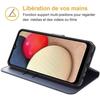 Coque portefeuille - Booling - pour Samsung Galaxy A04s - Bleu - Protection 360 - 2 Verres Trempés