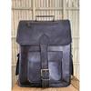 Men's Antitheft Backpack Travel Laptop School Goat Leather Vintage Bag.