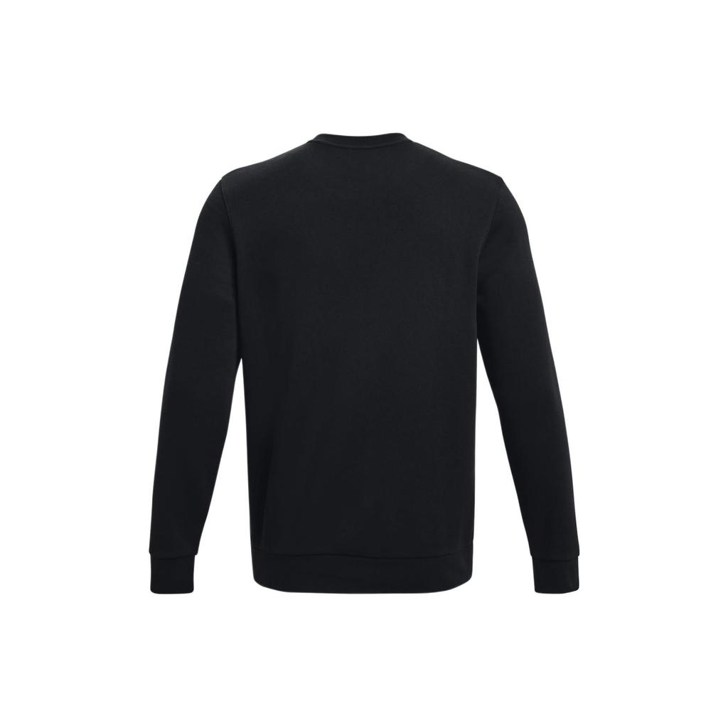 Under Armour Однотонная мужская толстовка с круглым вырезом и логотипом, черная 1374250-001