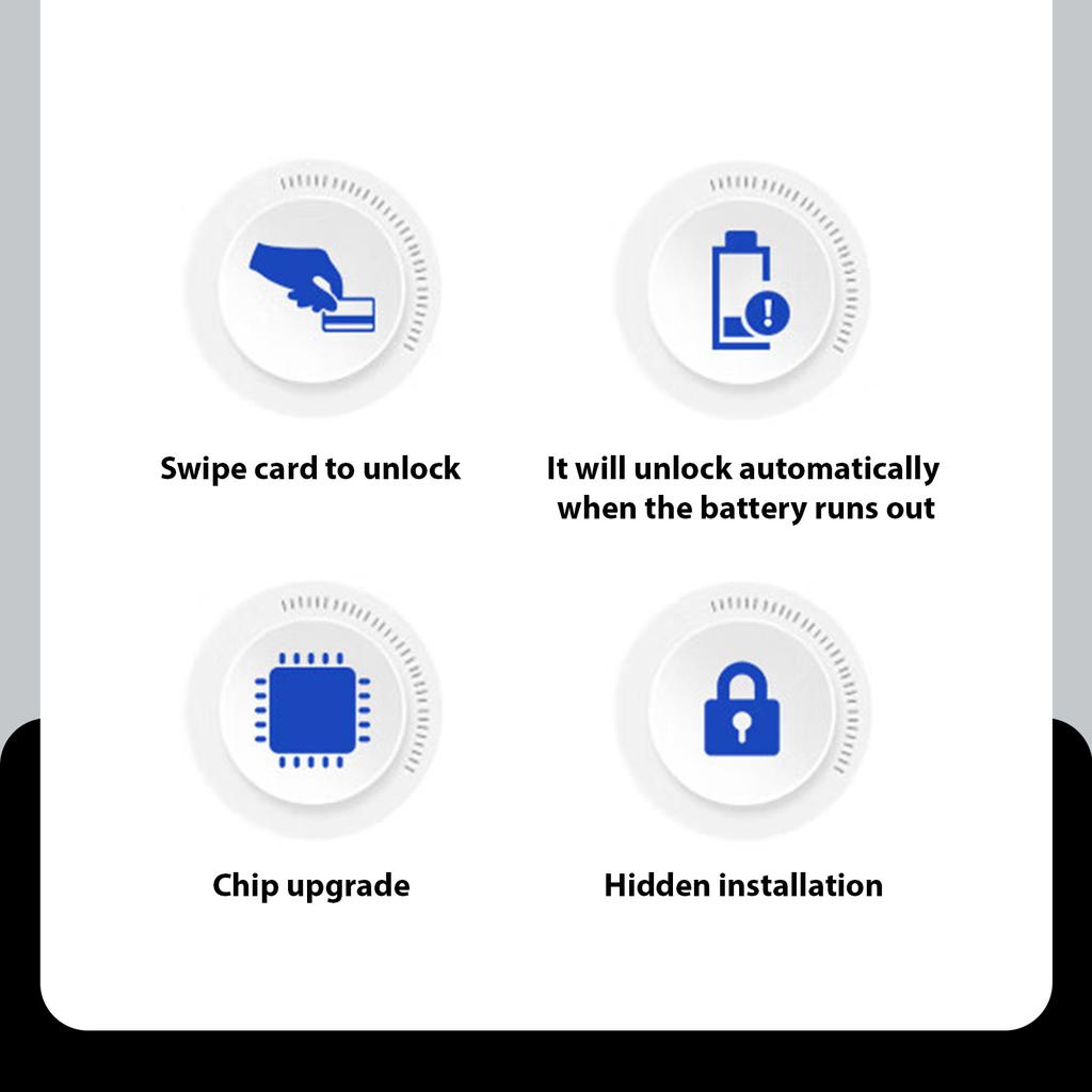 RFID-замок Умный замок для шкафа Универсальный невидимый замок без ключа Программируемый RFID-замок для замены