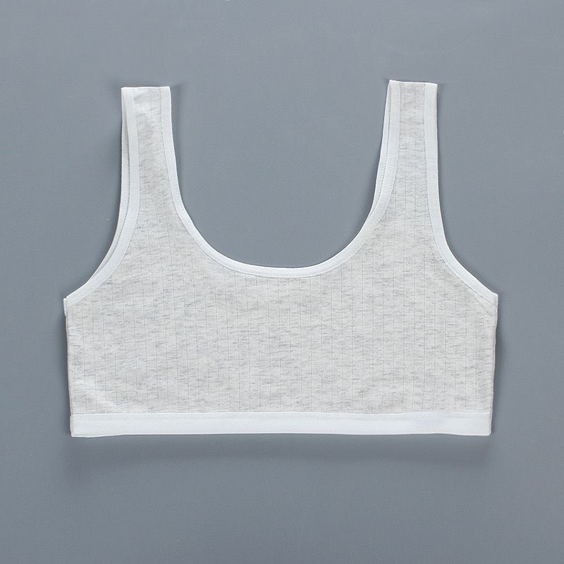 Детский хлопковый спортивный тренировочный бюстгальтер, нижнее белье, тренировочный бюстгальтер для девочек, укороченный топ, 8-14 лет