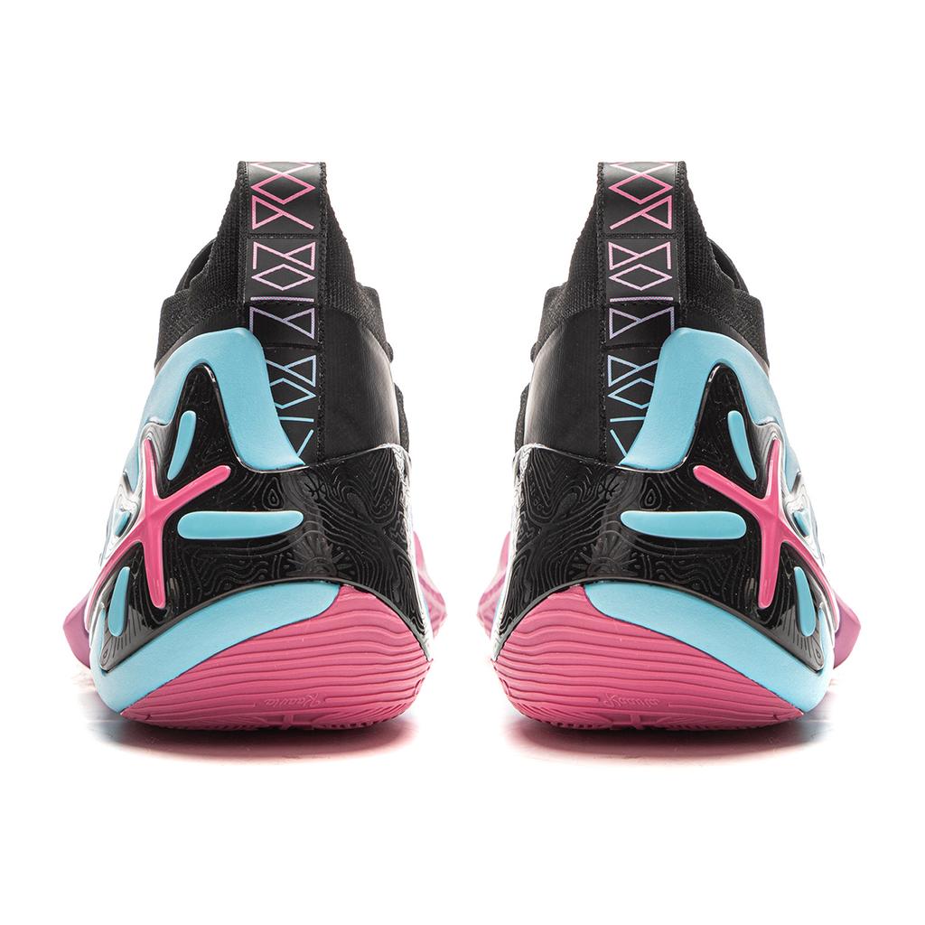 Li Ning WOW11 Баскетбольные кроссовки Мужские Средние Черно-розовые ABAU049-33