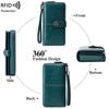 Высокое качество женский кошелек RFID противоугонные кожаные кошельки для женщин длинная молния большой женский клатч женский кошелек держатель для карт