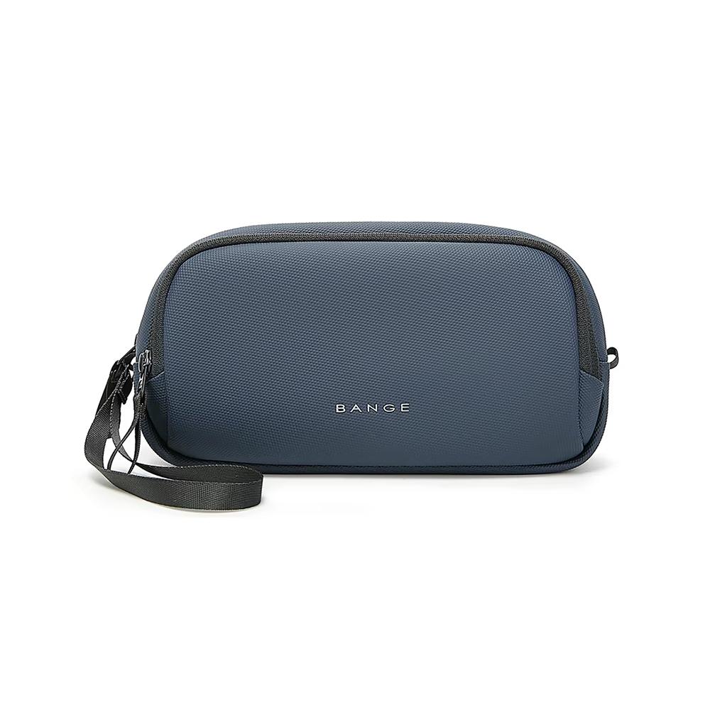 BANGE YKK Double Zipper Men Travel Organizers Portable Male Travel Bag Oxford Clutch Data Cable Storage Bags for Digital Product