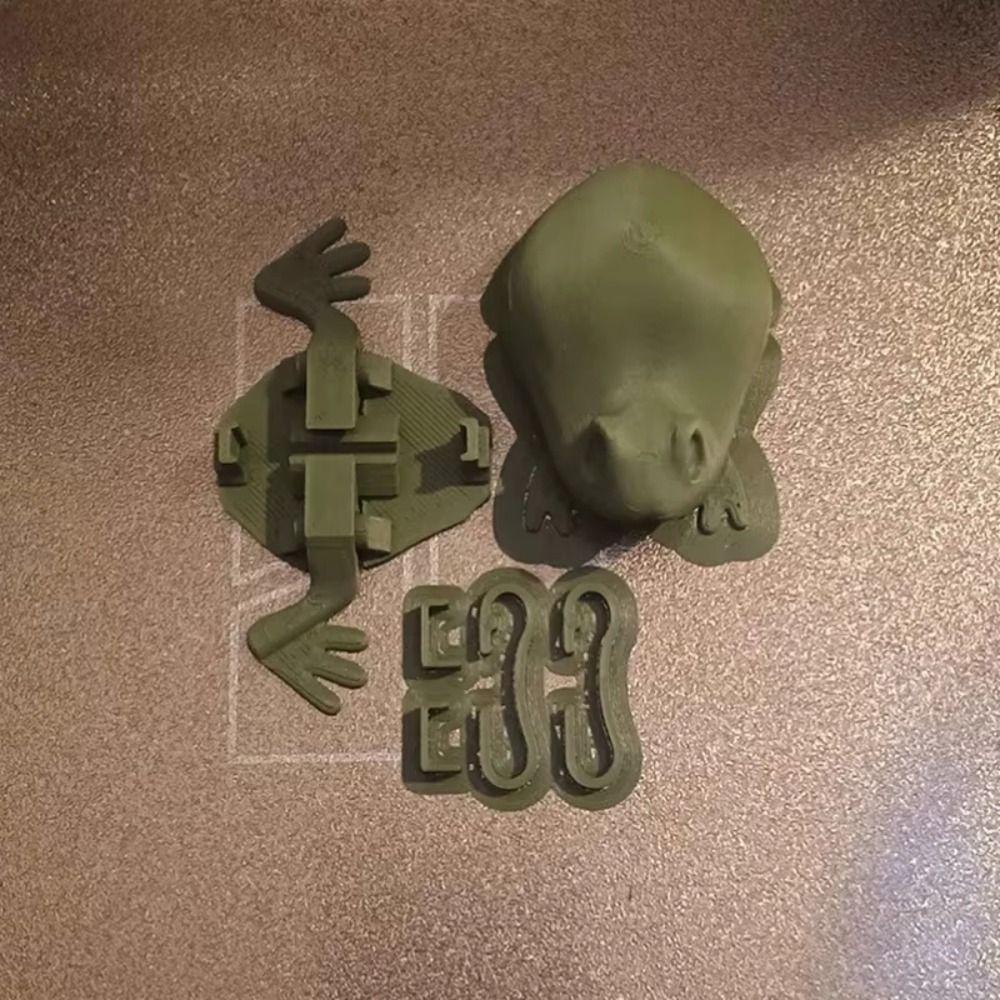 Гибкая 3D-печатная модель лягушки, подвижная мини-фигурка лягушки, прыгающая лягушка, настольные игрушки, подарок для детей