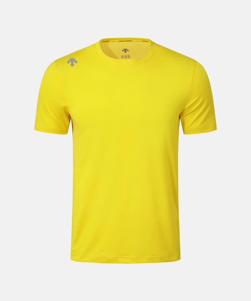 DESCENTE Беговая футболка с коротким рукавом Color Block Желтая Sr123Rts22 (Тип B)