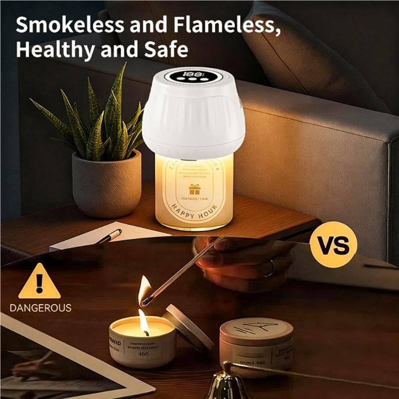 Plastic Flameless Fragrances Diffuser Light Wax Warmer Light for Mood Setting and Relaxation with 10 Hour Runtimes