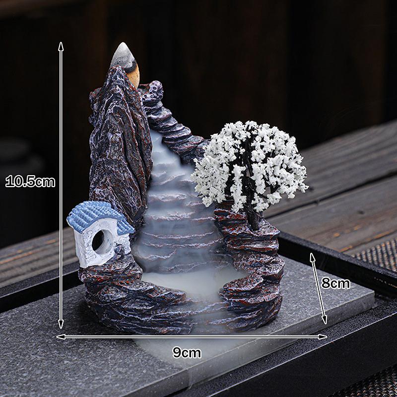 Смоляная башня для благовоний с обратным потоком, украшение из сандалового дерева, для дома, комнатная, ароматерапия, аромалампа-фумигатор от комаров, украшение