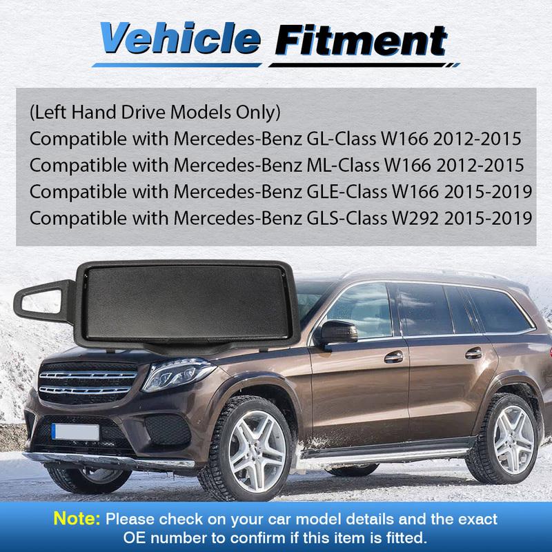 Car Sun Shade Visor Makeup Cosmetic Mirror Cover for Mercedes-Benz W166 W292 GL ML GLE GLS Class LHD 1668100110 1668100210