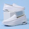 Men Loafers Platform Nurse Shoes  Casual Wide Soft White Leather Shoes for Father Large Size Orthopedic Shoes Air Cushion