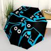 1pc Cat Blue Automatic Open/Close Umbrella, Portable Folding Umbrella, Compact Travel Umbrella for014