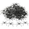 HAOPYOU 200pcs Small Halloween Spiders Set Plastic Halloween Spiders Black Plastic Spiders Black Noi DECORATIVE ITEM