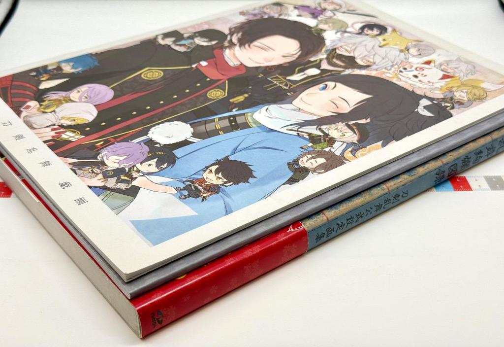 [USED] Touken Ranbu Gorgeous Illustrations Caricature 1st Anniversary Celebration Illustrations 3-Book Set
