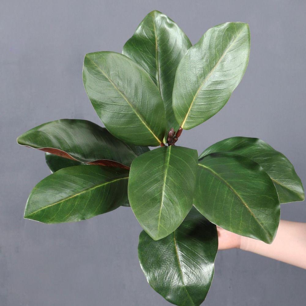 Plants Leaves Artificial Magnolia Leaves Floral Arrangement Faux Magnolia Branch  Wedding