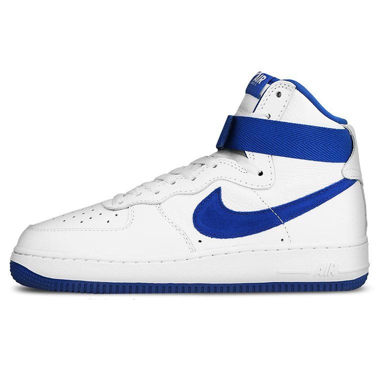 Nike Air Force 1 Белый Game Royal Удобные Нескользящая Амортизация Нескользящая Амортизация Высокие 743546-103