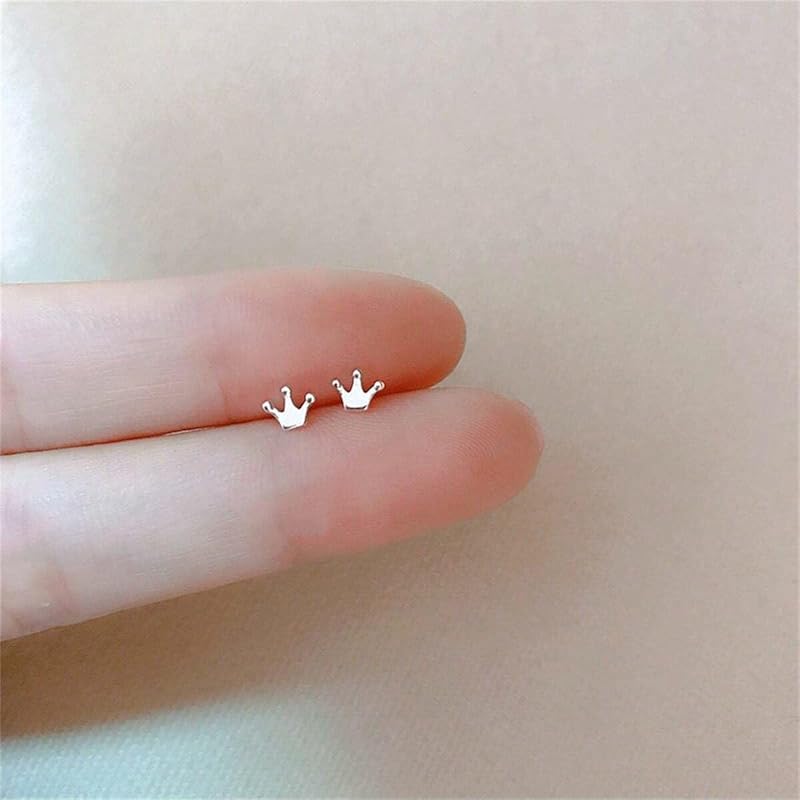 Простые серьги-гвоздики женские серебряные 925 пробы совместимы с аллергией на металл маленькие милые серьги день рождения день матери годовщина рождественский подарок