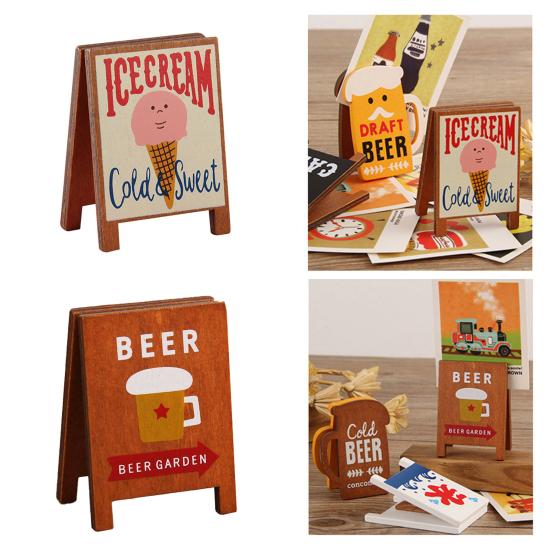 Декоративный держатель для карточек Прочный захват Дерево Все сочетается Вертикальный зажим для заметок