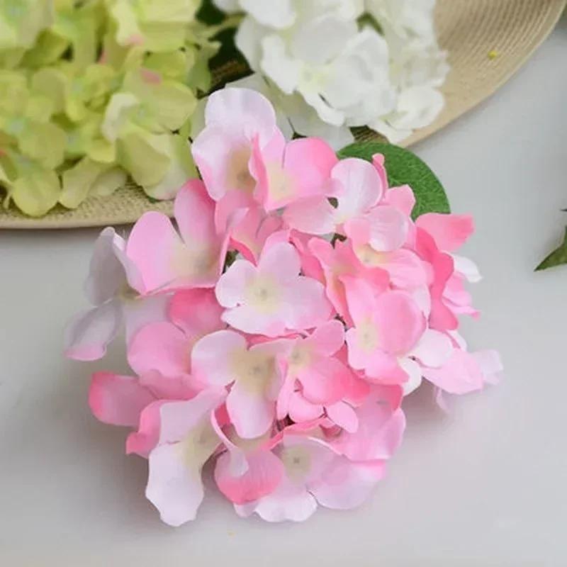 1 Pcs Artificial Hydrangea Silk DIY Artificial Flower Decoration Vase Flowers Colorful Decorative Flower Wedding Party Luxury