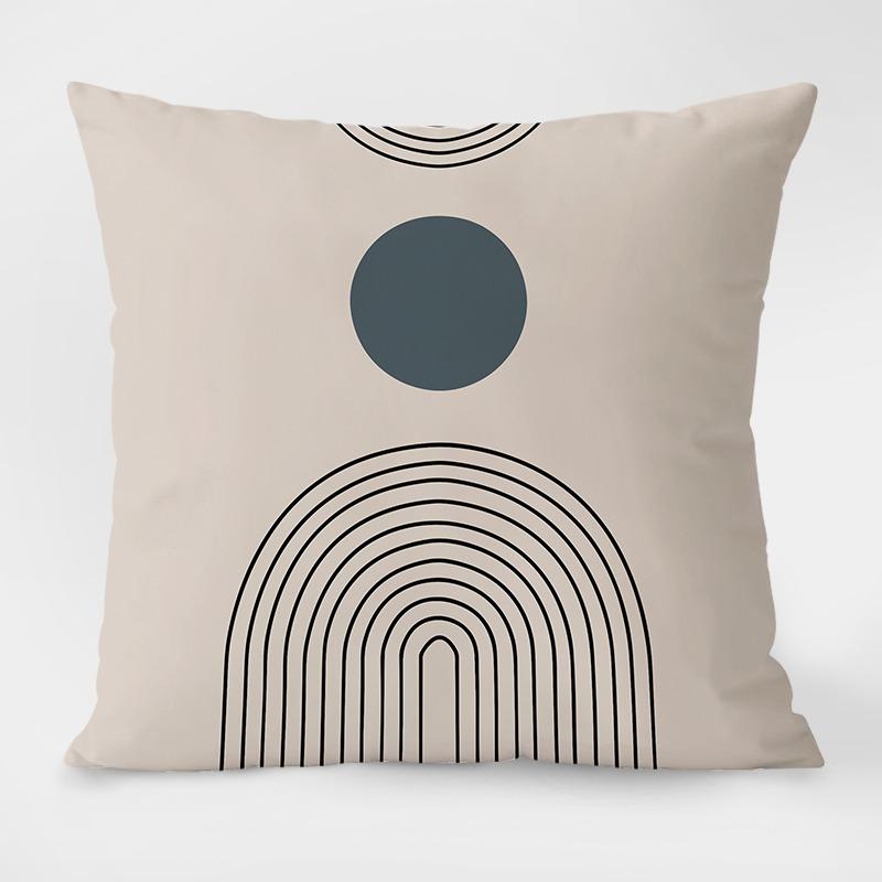 Simple Geometric Pattern Pillowcase Dormitory Decoration Office Living Room Sofa Home Pillowcase