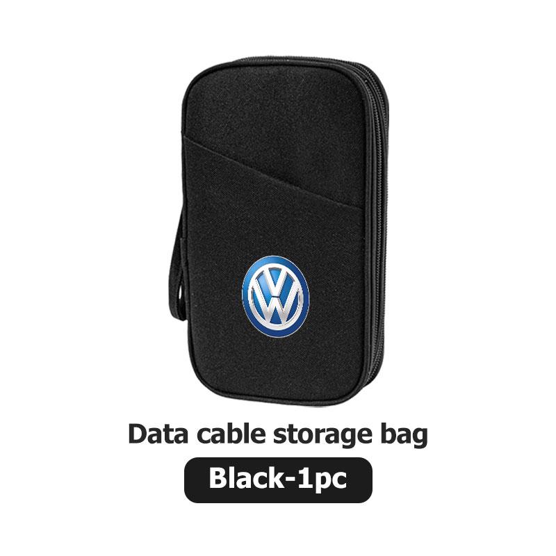 VFHJQ1 Electronic Organizer Shockproof USB Cable Charger U Disk Case For Volkswagen VW Scirocco Jetta Beetle Golf 4 5 6 Passat Polo B5