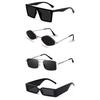 Sheomy Unisex Combo предлагает набор из 4 очков, солнцезащитные очки Square, прямоугольные, ретро, винтажные, узкие, женские::Мужчины, MC-235