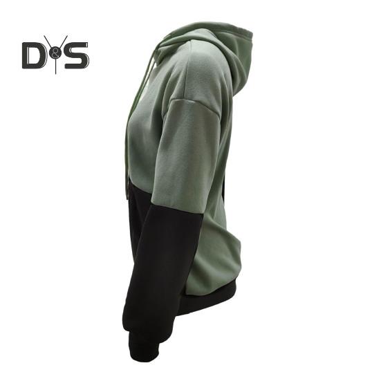 Женская толстовка с капюшоном на осень-зиму с цветными блоками, завязками на шнурке, длинными рукавами, эластичными манжетами и подолом, большим карманом, плотный спортивный топ для фитнеса