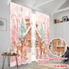 2pcs,2D plane printing Contemporary Curtains Gingerbread House Polyester (without rod) Decorations Inside Perfect for Living