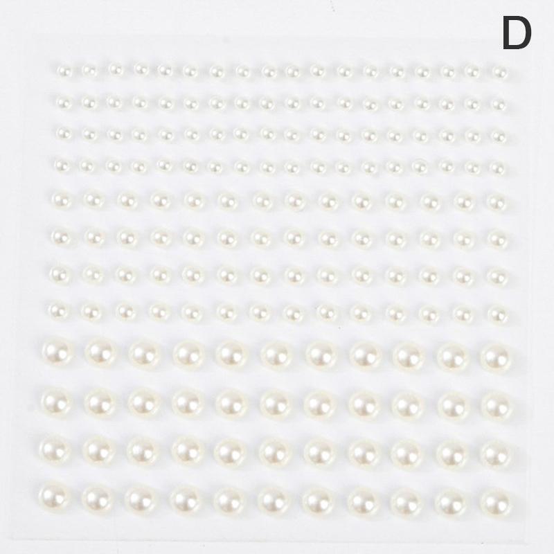 1 лист пластиковых полукруглых жемчужных декоративных наклеек для Diy лица, красоты, макияжа, дизайна ногтей, аксессуары для волос для мобильного телефона