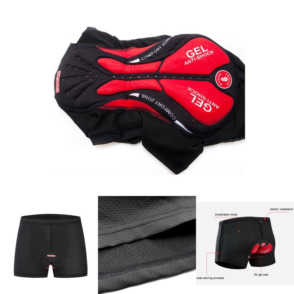 Мужское велосипедное термобелье премиум-класса с гелевой 3D-подкладкой из высокоэластичной сетчатой ткани