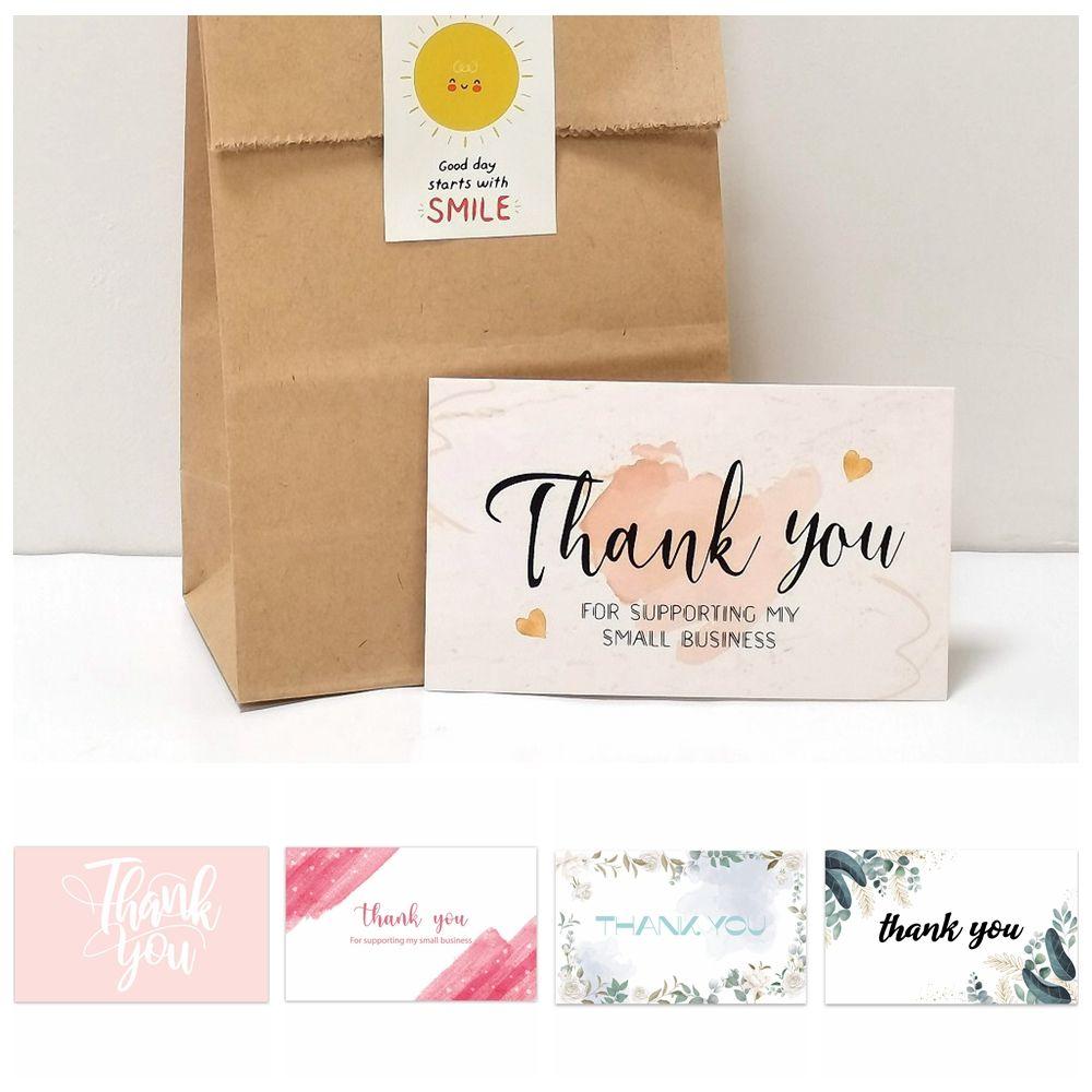 Thank You Cards Greenery Leaves For Supporting My Small Business Greeting Appreciation Cardstock