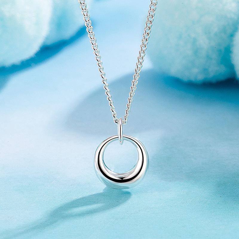 Простые геометрические круги кулон ожерелье ключицы цепь индивидуальность мода дизайн аксессуары ювелирные изделия девушки подарок
