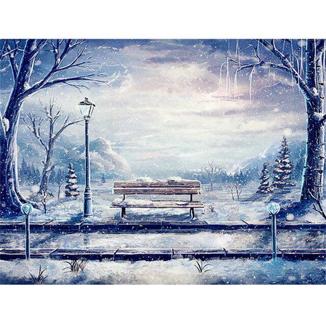 Landscape DIY 5D Diamond Painting Winter Snow Mosaic Rhinestone Full Round Drill Diamond Embroidery Cross Stitch Home Decor
