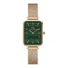 Женские часы Daniel Wellington DW Quadro 20x26мм Pressed Melrose RG Зеленые Квадратный Дизайн