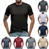 Men's Summer Solid Round Neck Short Sleeved T-shirt