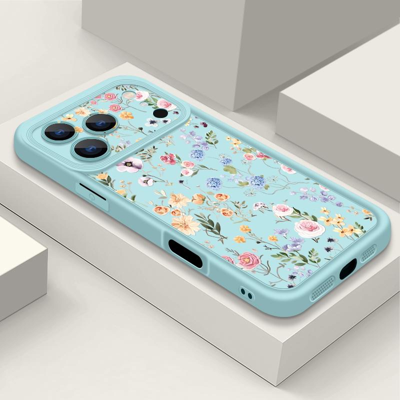 Противоударный мягкий силиконовый чехол из ТПУ Funda для iPhone 17 Air 16e 16 15 14 Pro Max 13 17 Pro Max 17 Pro 17 Чехол с красочным узором из роз