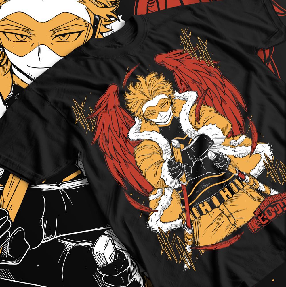Wing Hero Hawks T-Shirt, My Hero Academia Tee, Anime Manga Shirt, Unisex Cotton