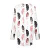 Women's Casual Long Sleeved V-neck Floral Print Long Loose T-shirt Top