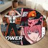 Chainsaw Man Round Area Rug Carpet Rug For Living Room Bedroom Sofa Playroom Decor Nonslip Floor Mat