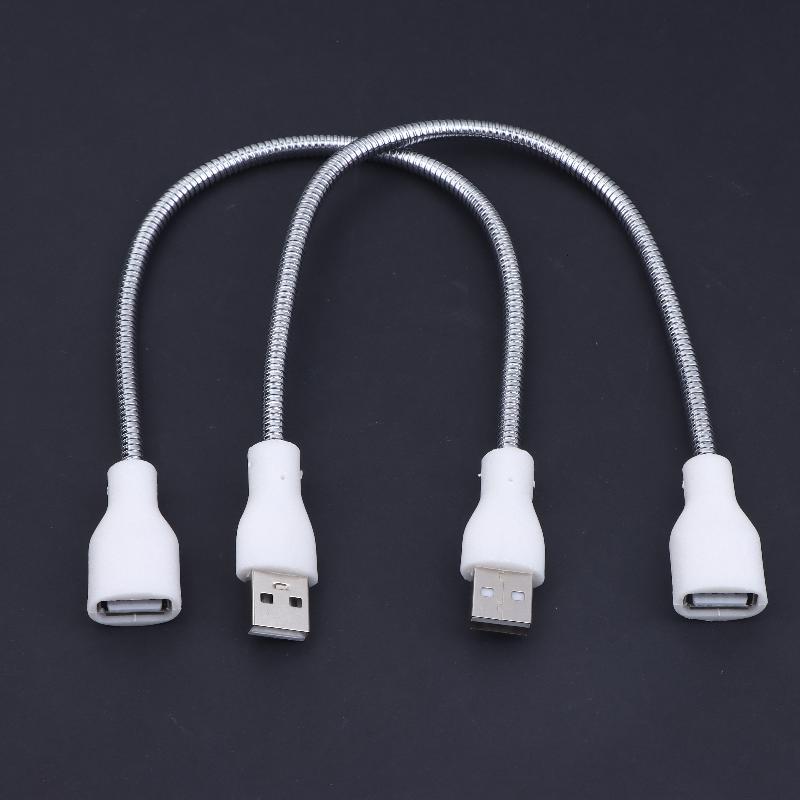 Удлинительный кабель USB со светодиодной подсветкой, вентилятором, адаптером питания, кабель от штекера к гнезду, гибкий шнур на металлической оплетке для настольной лампы, ночника