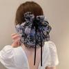 Korean Style Bow Ribbon Hair Claw Headwear Bowknot Hairpin Elegant Chiffon Flower Hair Clip  Girls