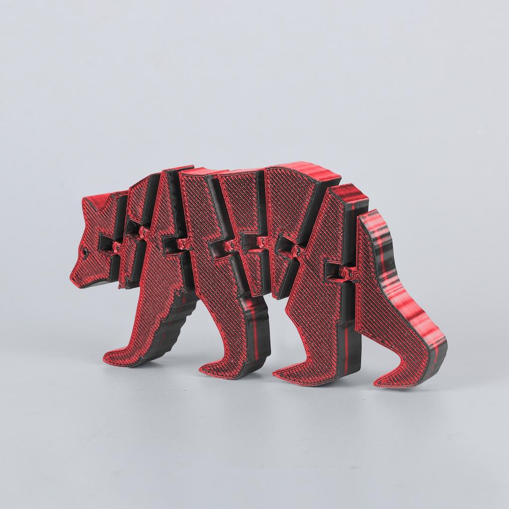 3D-печатный медведь 3D-печатный шарнирный червяк игрушка для взрослых и детей игрушка таинственный медведь