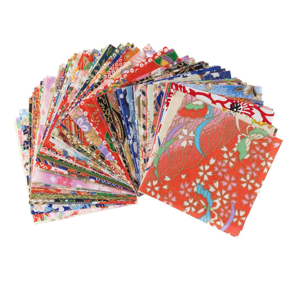 Washi Kawasumi Chiyogami Yuzen Washi X 100 Patterns 1 Sheet Each 100 Sheets 6.5 6.5cm (6.5cm)