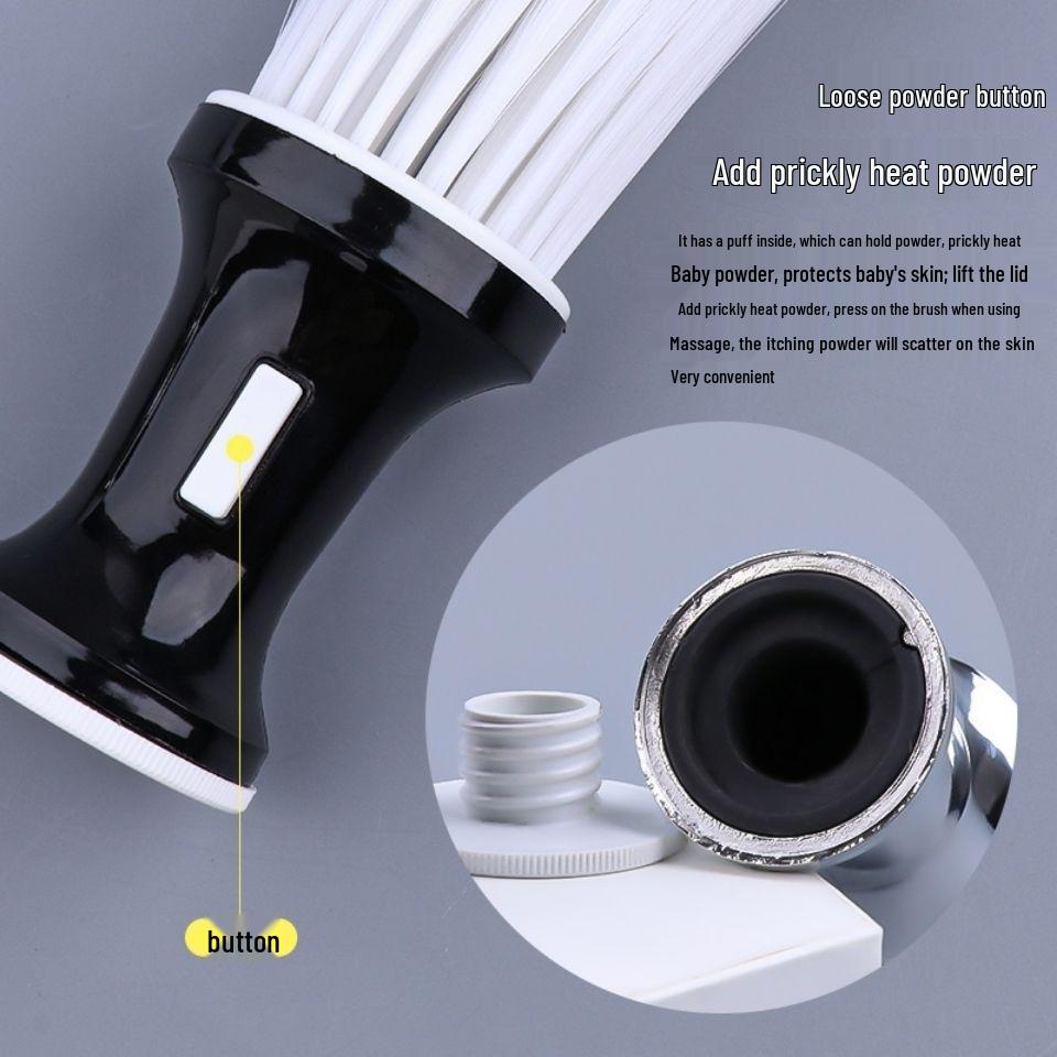 Soft Bristle Neck & Hair Duster Brush with Talcum Powder for Barber Shops & Beauty Salons