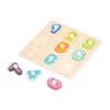 Wooden Peg Puzzles Toys Toddler Educational Knob Learning Puzzle Board Toys for KidsNumber