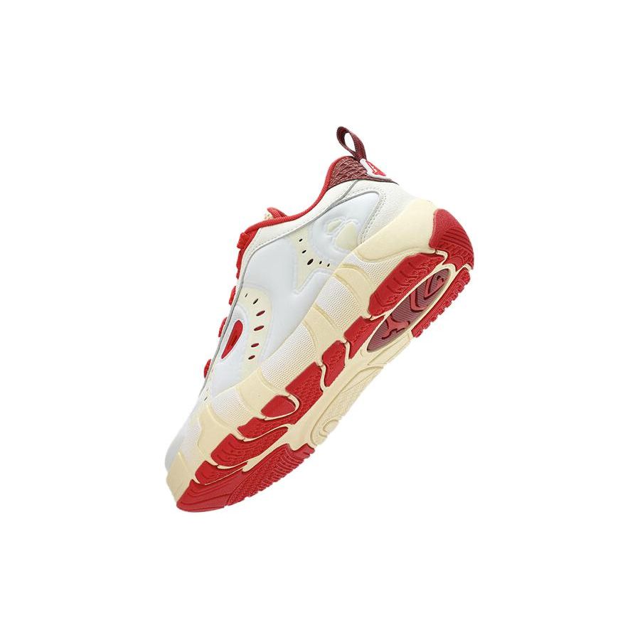 Fila Melt Pioneer Fabric Synthetic Leather Comfortable Daily Wear Lightweight Low-Top Casual Shoes Women Sneaker White Red F12W413205FCA