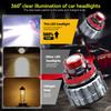 1Piar Automotive 9005 9006 H11 H7 Laser Headlight Bulb Lens Light CSP 6000K 3600LMTurbo Auto LED Projector Fog Lamp