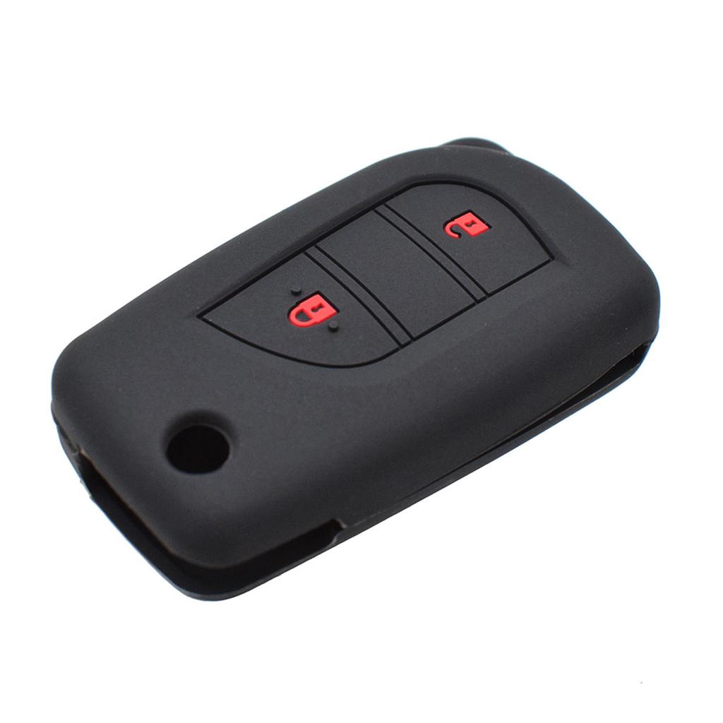 Силиконовый брелок для автомобиля, чехол с дистанционным управлением, брелок для ключей, кольцо с 2 кнопками, защита для Toyota Corolla Highlander Rav 4 Yaris Camry