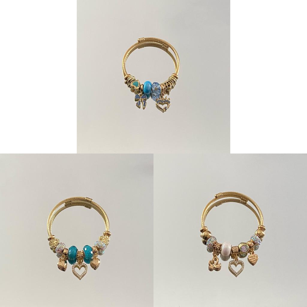 Fashion Heart Charm Bracelet With Adjustable Waterfall Style For Giftgiving